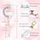 BAOSIWA Silicone Beaded Keychain Bracelet Wristlet Key Ring White Bangle Chains for Women with Leather Tassel