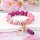 BAOSIWA Silicone Beaded Keychain Wristlet Key Ring Bracelet Cute Plum Car Key Chain Holder for Women Girls