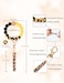 BAOSIWA Sunflower Gifts Women Silicone Keychain Bracelet Beaded Wristlet Key Ring Bangle Chains with Leather Tassel