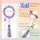 BAOSIWA Women Silicone Keychain Bracelet Beaded Wristlet Key Ring Lavender Purple Bangle Chains with Leather Tassel