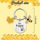GiftoBi Bee Keychain Inspirational Keyring Gifts Honey Key Rings for Men Women Kids Cute Bee Accessories for Bag Purse Wallet Backpack
