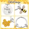 GiftoBi Bee Keychain Inspirational Keyring Gifts Honey Key Rings for Men Women Kids Cute Bee Accessories for Bag Purse Wallet Backpack