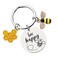 GiftoBi Bee Keychain Inspirational Keyring Gifts Honey Key Rings for Men Women Kids Cute Bee Accessories for Bag Purse Wallet Backpack