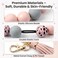 BIHRTC Key Ring Bracelet Car Keychain Holder Wristlet Silicone Women Beaded Bangle ChainsLight Pink25 inch