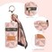 Biiange Lipstick Case Keychain Leather Lip Gloss Bag with Keychain Portable Lipsticks Bag for Lip Gloss PurseMini Perfume Pink