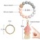Bisanzoya Beaded Keychain with Tassel Silicone Key Ring Bracelet Cute Boho Car Key Chain Wristlet for Women Beaded pink