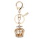 MONNEL Bling Crystal 3D Crown Design Keychain Key Ring with Pouch Bag MZ8491 Golden