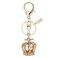 MONNEL Bling Crystal 3D Crown Design Keychain Key Ring with Pouch Bag MZ8491 Golden