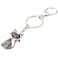 BONSNY Enamel Alloy Chain Cat Key Chains For Women Car Purse Handbag Charms Grey