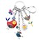 BONSNY Enamel Zinc Alloy Birds Flower Butterfly Key Chains Keyrings For Women Handbag Car Key Charms Multicoloured