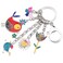 BONSNY Enamel Zinc Alloy Birds Flower Butterfly Key Chains Keyrings For Women Handbag Car Key Charms Multicoloured