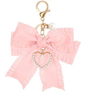 Styquenzer Bow Purse Keychain Charm Bow Keychain Bag Charm for Women Purse Cute Handbag Charms Bows Key chain Pearl Wristlet Keychains Backpack Keychains Charms Accessories for Purses Key Chains Car K