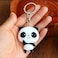 bstedyas Cute Panda Keychain Kawaii Backpack Keyring Lovely Silicone Panda Stuff Gifts for Girls Pendant Ornament Souvenirs waving panda 1