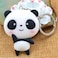 bstedyas Cute Panda Keychain Kawaii Backpack Keyring Lovely Silicone Panda Stuff Gifts for Girls Pendant Ornament Souvenirs waving panda 1