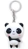 bstedyas Cute Panda Keychain Kawaii Backpack Keyring Lovely Silicone Panda Stuff Gifts for Girls Pendant Ornament Souvenirs waving panda 1