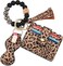 BVGA Wristlet Keychain Bracelet Wallet Silicone Bead keyring Bangle for Women