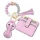 BVGA Wristlet Keychain Bracelet Wallet Silicone Bead keyring Bangle for Women purple