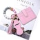 BVGA Wristlet Keychain Bracelet Wallet Silicone Bead keyring Bangle for Women purple