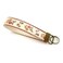 CELOKIY Floral Embroidered Fabric Wristlet Keychain Vintage Style Wrist Key Chain for Women with Brass Hardware