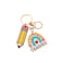 COLORFUL BLING Wooden Rainbow Tassel Keychain Rainbow Inspirational Gifts Teacher Keyring for Teachers Day GiftPENCIL 1