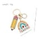 COLORFUL BLING Wooden Rainbow Tassel Keychain Rainbow Inspirational Gifts Teacher Keyring for Teachers Day GiftPENCIL 1