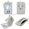 Cynure Women Leather RFID Blocking Card Holder Slim Small Zipper Keychain Front Pocket Wallet with 2 ID Window grey