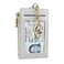 Cynure Women Leather RFID Blocking Card Holder Slim Small Zipper Keychain Front Pocket Wallet with 2 ID Window grey