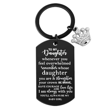 Ibiwe Daughter Gift From Mom Dad To My Badass Daughter Keychain Daughters Birthday Gift For Step Daughters Her From Mother Father Mothers Day