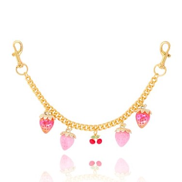 Disengor Strawberry Bag Chain Charms Extender Gold Purse Charm Chain for Handbags Wallet Pants Chain Keychain for Women