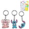 Disney Lilo and Stitch Keychain Set Bundle with 3 Lilo and Stitch Keyrings Including Stitch and Angel Plus Stickers Tattoos More Stitch Keychains for Girls