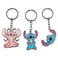 Disney Lilo and Stitch Keychain Set Bundle with 3 Lilo and Stitch Keyrings Including Stitch and Angel Plus Stickers Tattoos More Stitch Keychains for Girls