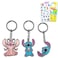Disney Lilo and Stitch Keychain Set Bundle with 3 Lilo and Stitch Keyrings Including Stitch and Angel Plus Stickers Tattoos More Stitch Keychains for Girls