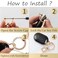 EAQIOIL Keychain Wristlet for Women Wristlet Keychains Bracelet Lanyard for Keys With BowFlowerHeart Keychain