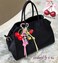 E-Go Pom EGo Pom Cherry Keychain Bag Charm Leather Knots Bag Charm Leather Tassel KeyChain Hand Woven Pale Yellow Small