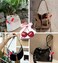 E-Go Pom EGo Pom Cherry Keychain Bag Charm Leather Knots Bag Charm Leather Tassel KeyChain Hand Woven Pale Yellow Small