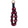 elephtree Boho Macrame Keychain Wristlet Keychain Weave Exquisite Keyring Holder Bracelet Handmade Wrist Lanyard for Women Claret flower