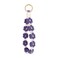 elephtree Boho Macrame Keychain Wristlet Keychain Weave Exquisite Keyring Holder Bracelet Handmade Wrist Lanyard for Women Deep PurpleFlower
