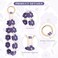 elephtree Boho Macrame Keychain Wristlet Keychain Weave Exquisite Keyring Holder Bracelet Handmade Wrist Lanyard for Women Deep PurpleFlower