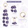 elephtree Boho Macrame Keychain Wristlet Keychain Weave Exquisite Keyring Holder Bracelet Handmade Wrist Lanyard for Women Deep PurpleFlower