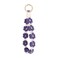 elephtree Boho Macrame Keychain Wristlet Keychain Weave Exquisite Keyring Holder Bracelet Handmade Wrist Lanyard for Women Deep PurpleFlower