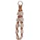 elephtree Boho Macrame Keychain Wristlet Keychain Weave Exquisite Keyring Holder Bracelet Handmade Wrist Lanyard for Women Khaki flower
