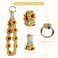 elephtree Boho Macrame Keychain Wristlet Keychain Weave Exquisite Keyring Holder Bracelet Handmade Wrist Lanyard for Women Yellow flower