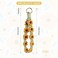 elephtree Boho Macrame Keychain Wristlet Keychain Weave Exquisite Keyring Holder Bracelet Handmade Wrist Lanyard for Women Yellow flower