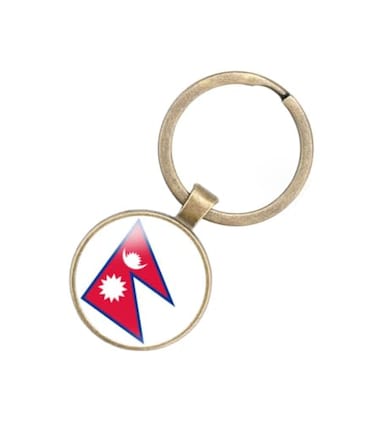 EnigmaGlow Nepal Flag Key Chain Zinc Alloy Keychains Keyring Daily Keychain Home Car Keys for Men Women Nepal