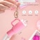 EROLPXE Mini Tumbler Keychain for Stanley Cup Cute Mini Cup Keychain Chapstick Holder for Women Men Girls Flower