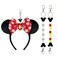 Eybila 2Pcs Mouse Ear Holder for Backpack Beaded Lanyard Keychain Park Trip Essentials Headband Hanging Accessories Display Decor