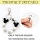 Eybila 2Pcs Mouse Ear Holder for Backpack Beaded Lanyard Keychain Park Trip Essentials Headband Hanging Accessories Display Decor