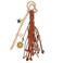 FengFaer Purse Charms Boho Bag Charms for Handbags Sun and Stars Purse Keychain Bag Charm Chainkeychains for women Brown