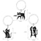 FRVTJS Cute Black Cat Cool Stuff Keychain for Women Men Cool Stuff Cats Decor Funny Halloween Christmas Keychain Cat Lover Gifts Ideas Keychains for Women Men