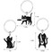 FRVTJS Cute Black Cat Cool Stuff Keychain for Women Men Cool Stuff Cats Decor Funny Halloween Christmas Keychain Cat Lover Gifts Ideas Keychains for Women Men